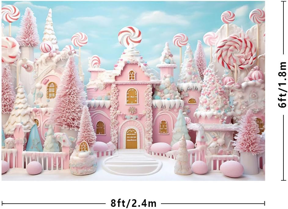 Detalle de MEHOFOND 8x6ft Christmas backdrop for portraits