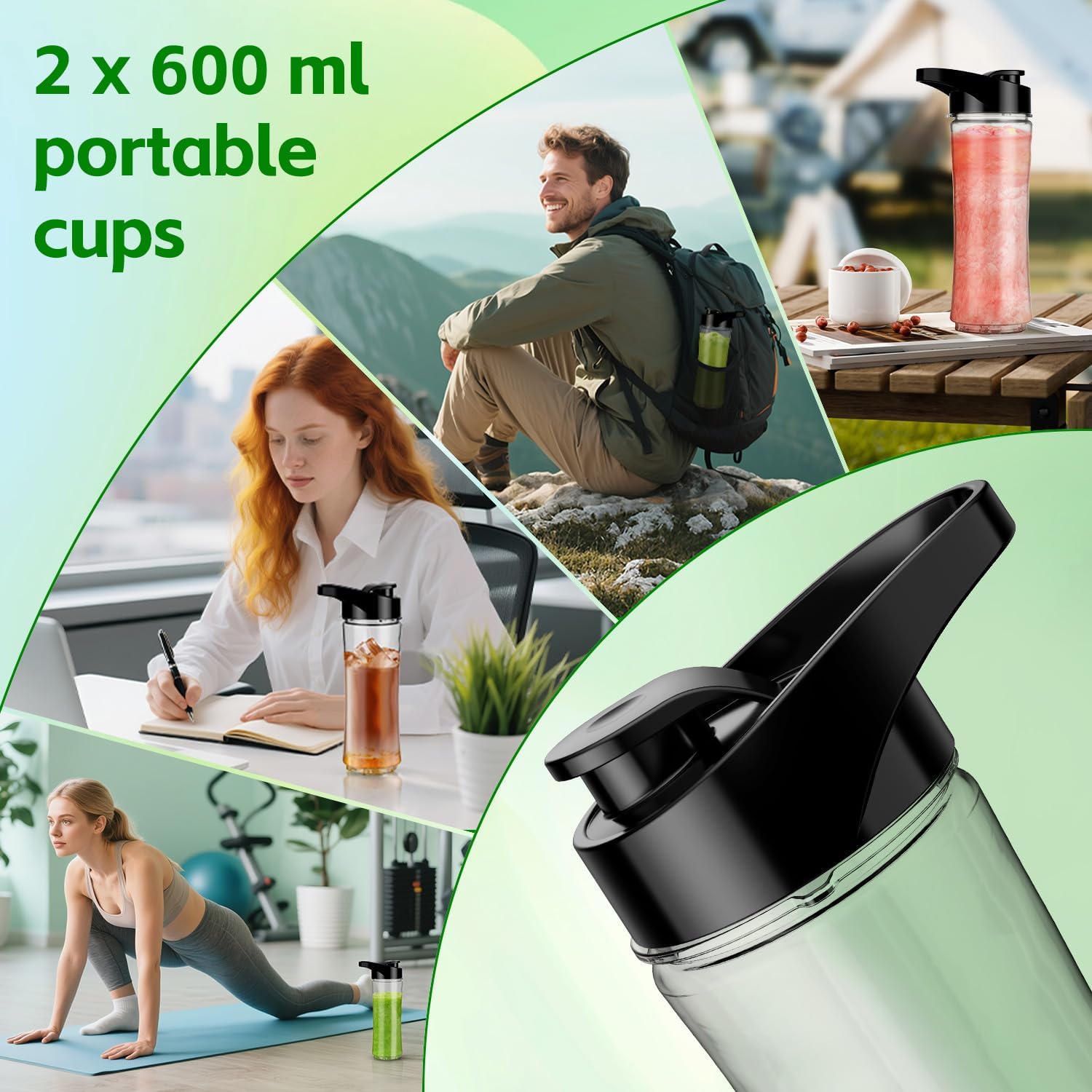Thumbnail 5 de KITCANIS 800W Mixer Smoothie Maker