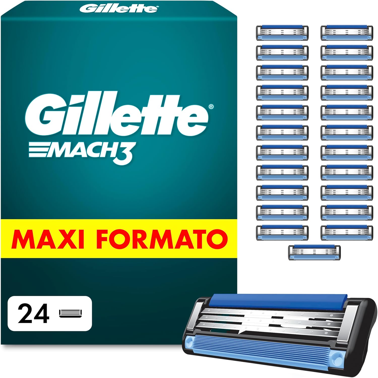 Detalle de Gillette Mach3 24 lamette ricambio 🪒