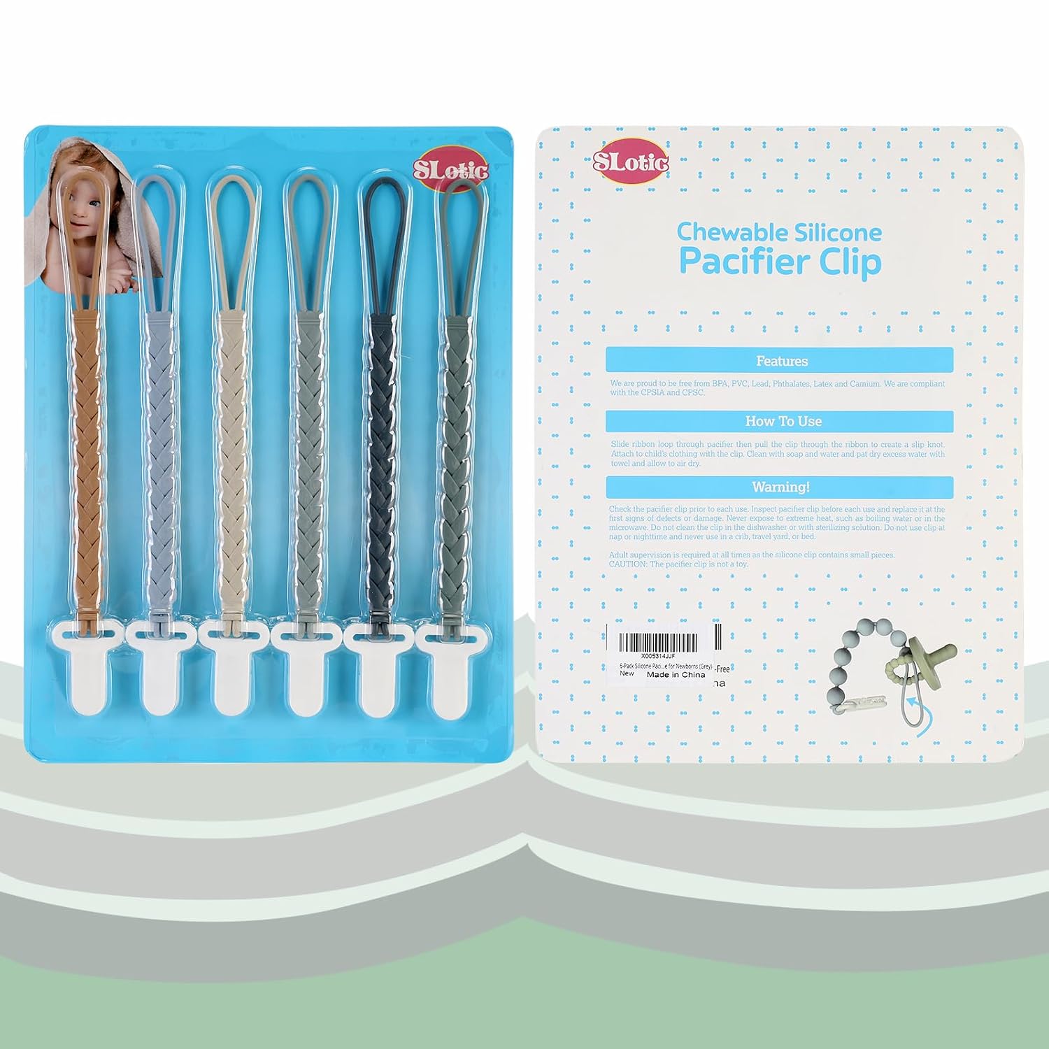 Detalle 2 de Silicone Pacifier Clips