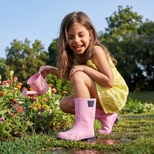 Detalle de DREAM PAIRS Boys Non-Slip Wellies - Pink (1 Big Kid)