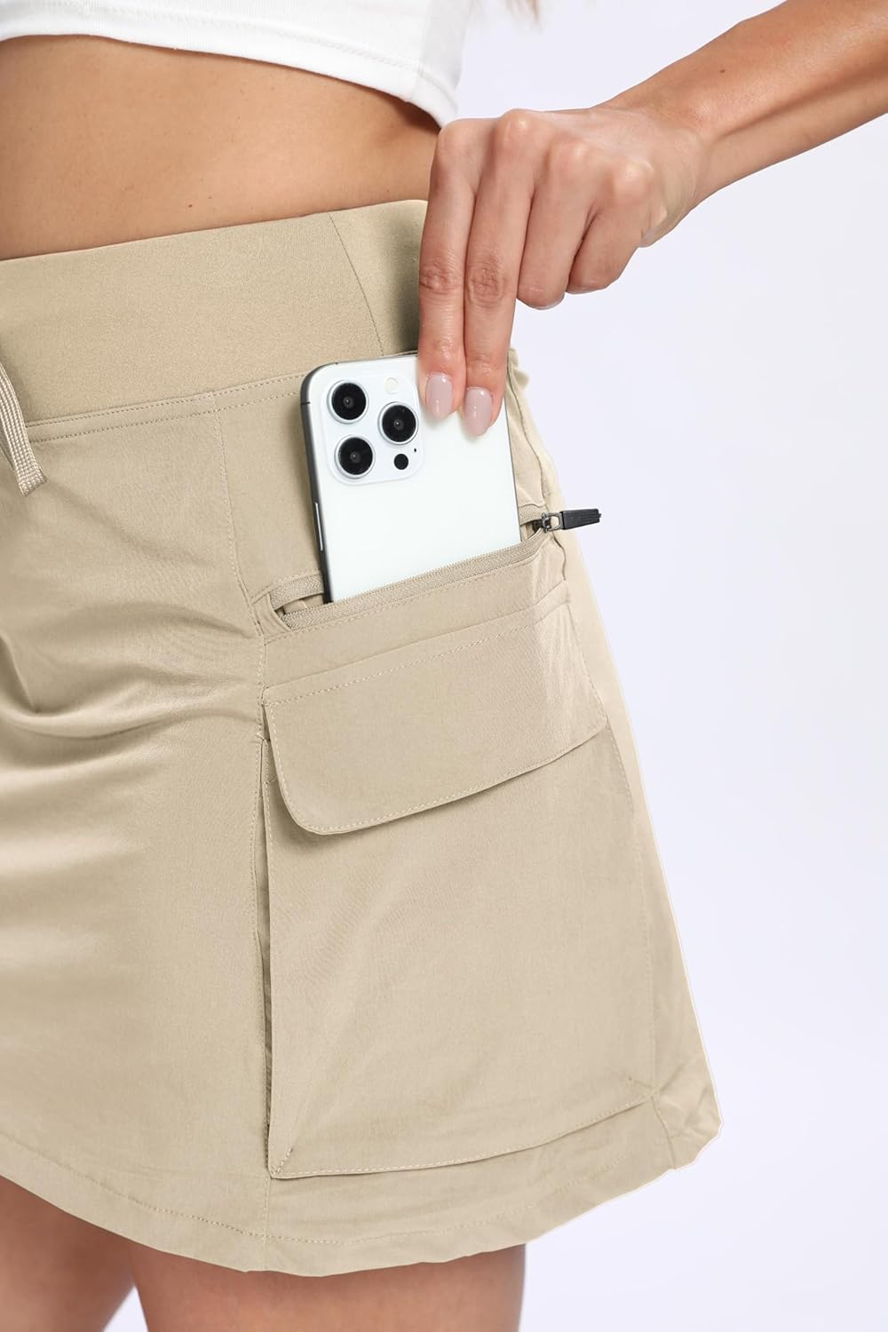 Thumbnail 3 de Timuspo High Waist Skorts for Women UK – Cargo Pocketed Quick‑Dry Casual Skirt