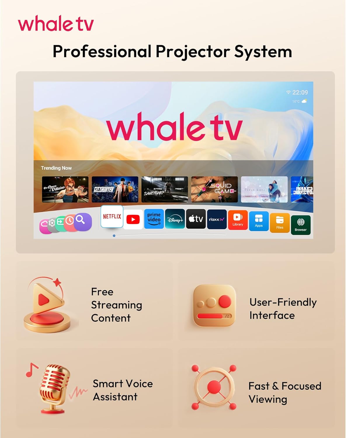 Thumbnail 1 de XGODY 700ANSI 4K smart projector with Wi‑Fi 📽