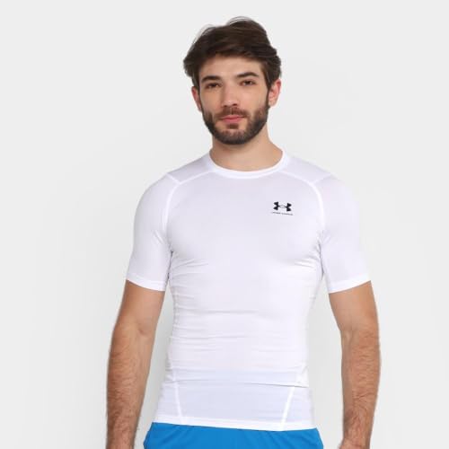 Thumbnail 2 de Under Armour HeatGear Herren-Compression-Shirt, Weiß, XL, schnelltrocknend