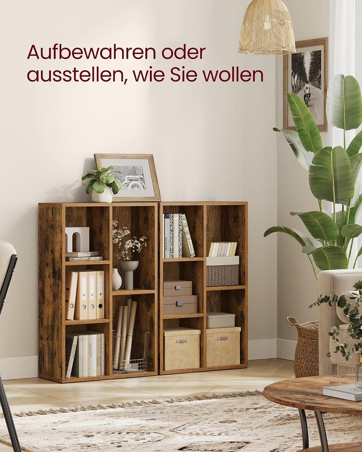 Detalle 2 de VASAGLE Bücherschrank LBC025X01 24×50×80 cm
