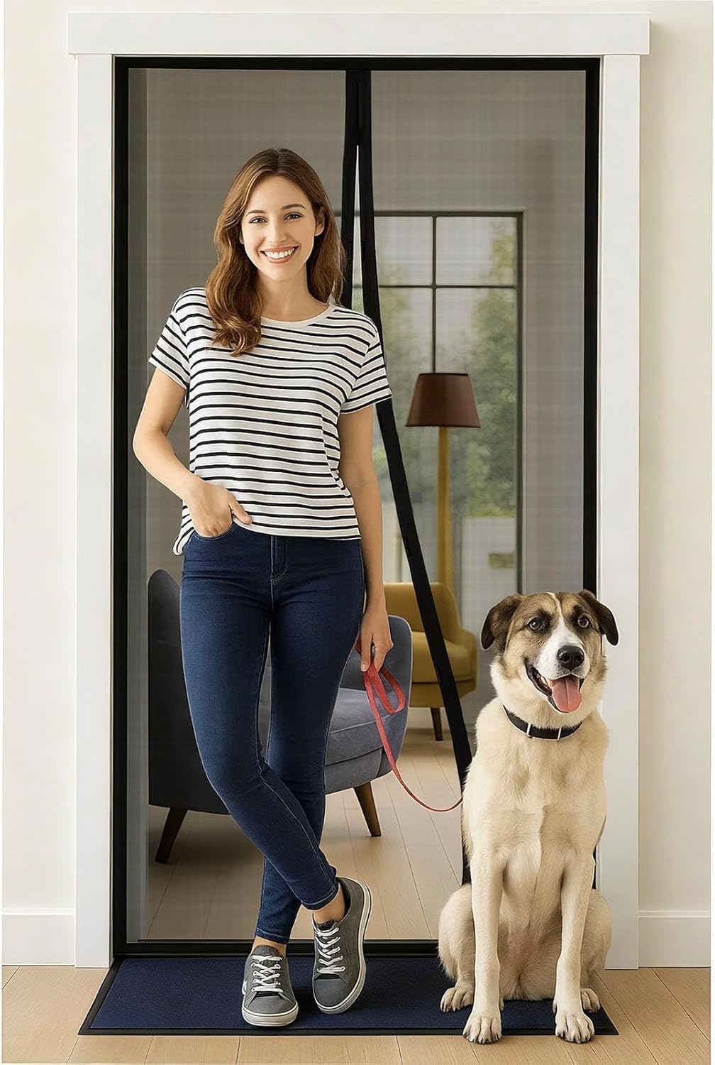 Detalle 2 de BONLACES Magnetic Screen Door, PET Mesh