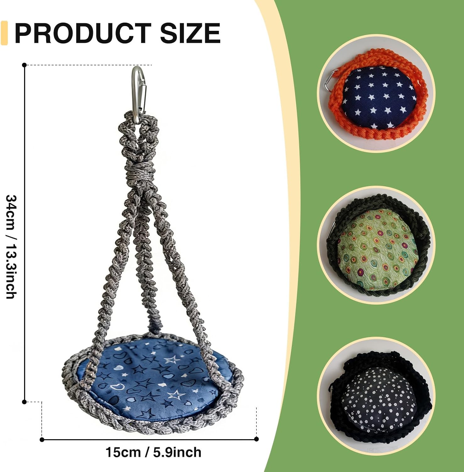 Thumbnail 1 de CQJ Reptile Hammock Swing: Made-for-Relaxation for Small Pets