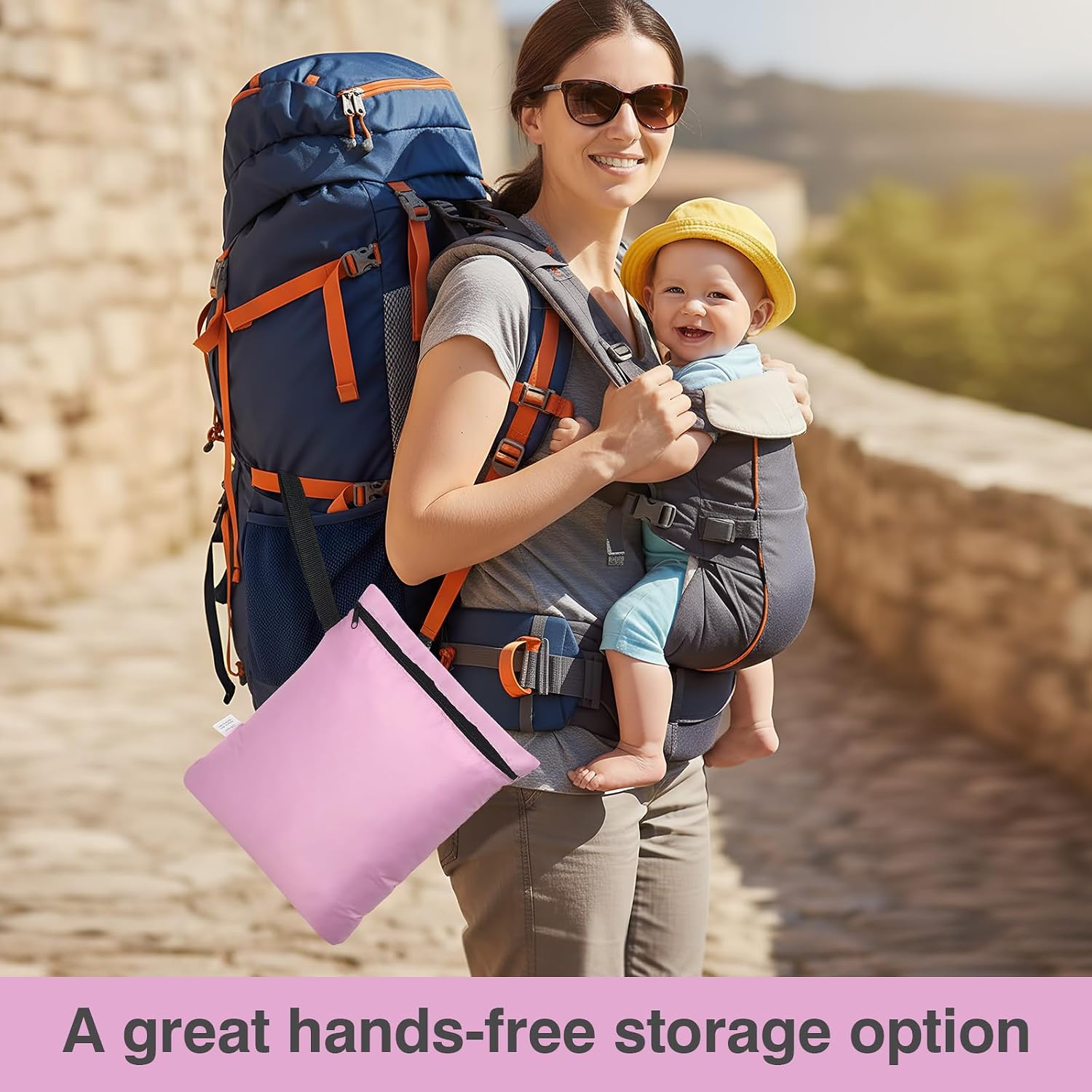 Thumbnail 5 de OTraki Wet Bags 2Pcs Waterproof Wet Dry Bag (30x36cm) – Pink & Purple