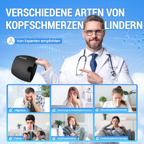 Detalle 2 de ONLYCARE Migräne Maske Upgraded Kühlmaske – kühlende Schlafmaske gegen Migränesymptome