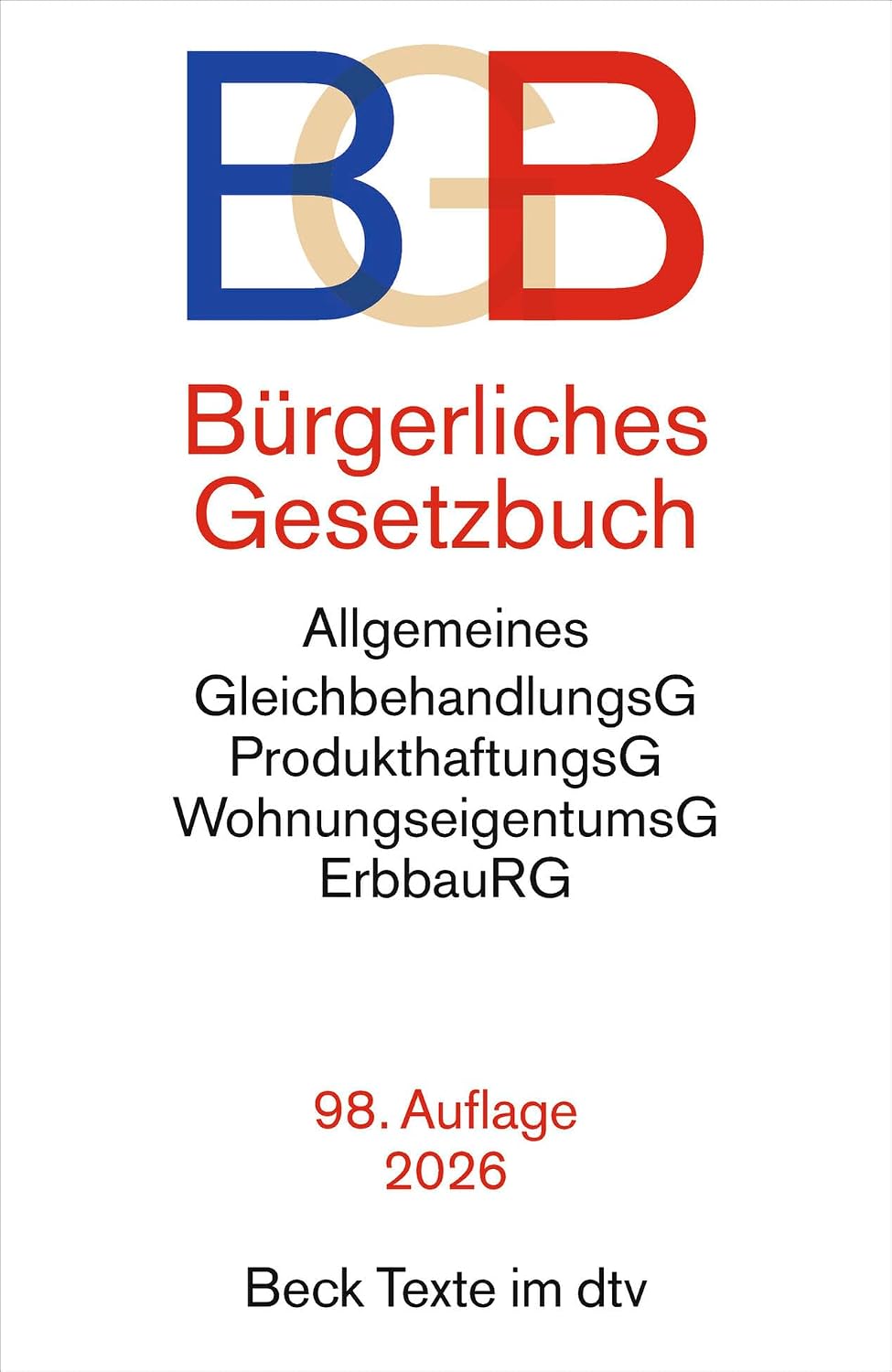 Detalle de Bürgerliches Gesetzbuch. BGB – tekst z dodatkowymi ustawami, stan na 22 czerwca 2026 r.