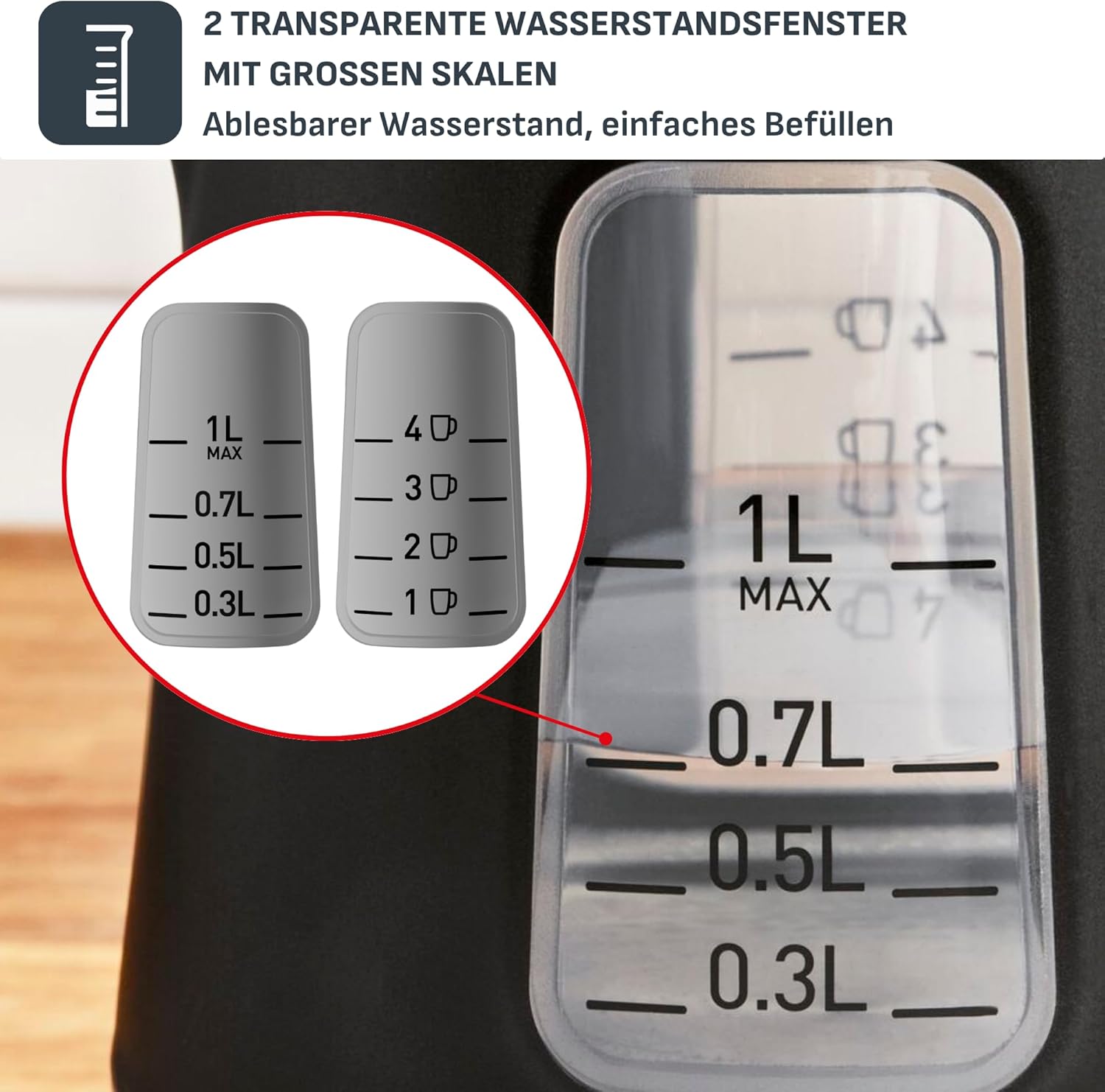 Detalle de Tefal KI5338 Includeo 1 L Wasserkocher
