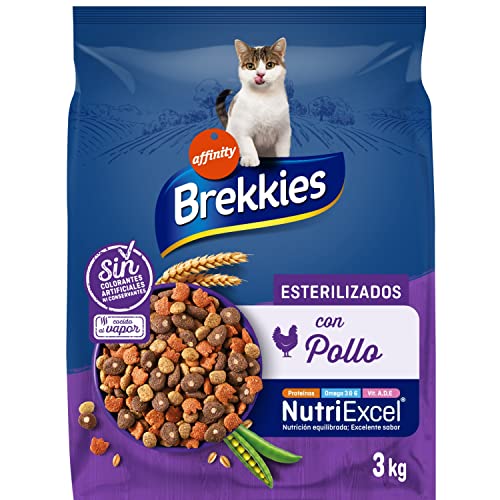 Detalle de Brekkies Pienso para Gatos Esterilizados con Pollo y Verduras – 3000 g