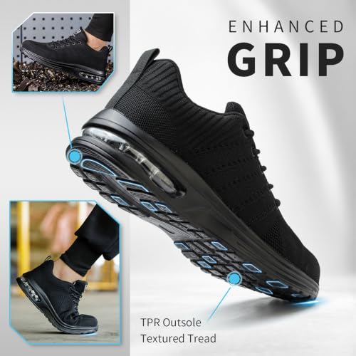 Thumbnail 6 de Nasogetch Chaussures de Sécurité pour Hommes et Femmes – Chaussures de Travail légères, avec Embout Acier, Respirantes et Anti-Perforation