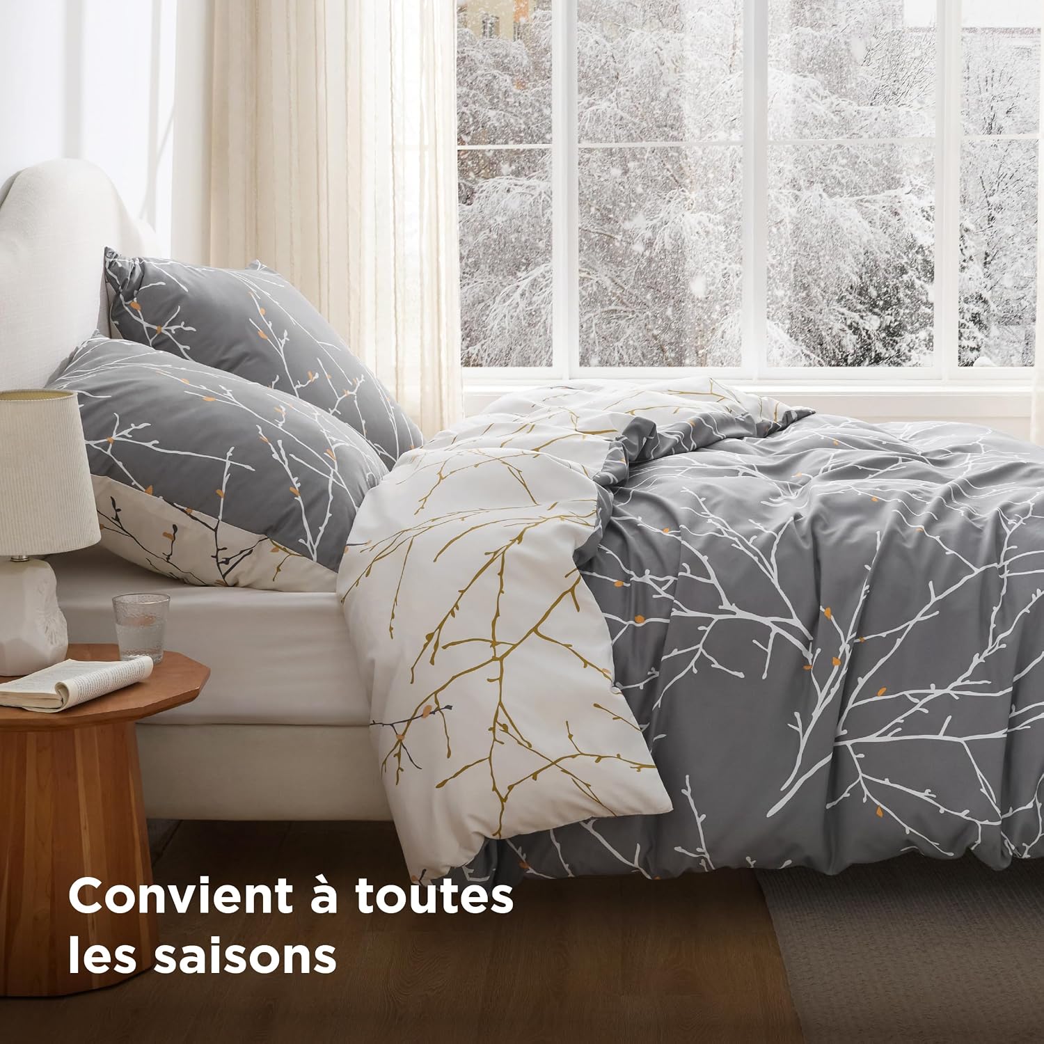 Thumbnail 5 de Bedsure Housse 220x240 cm Parure Réversible