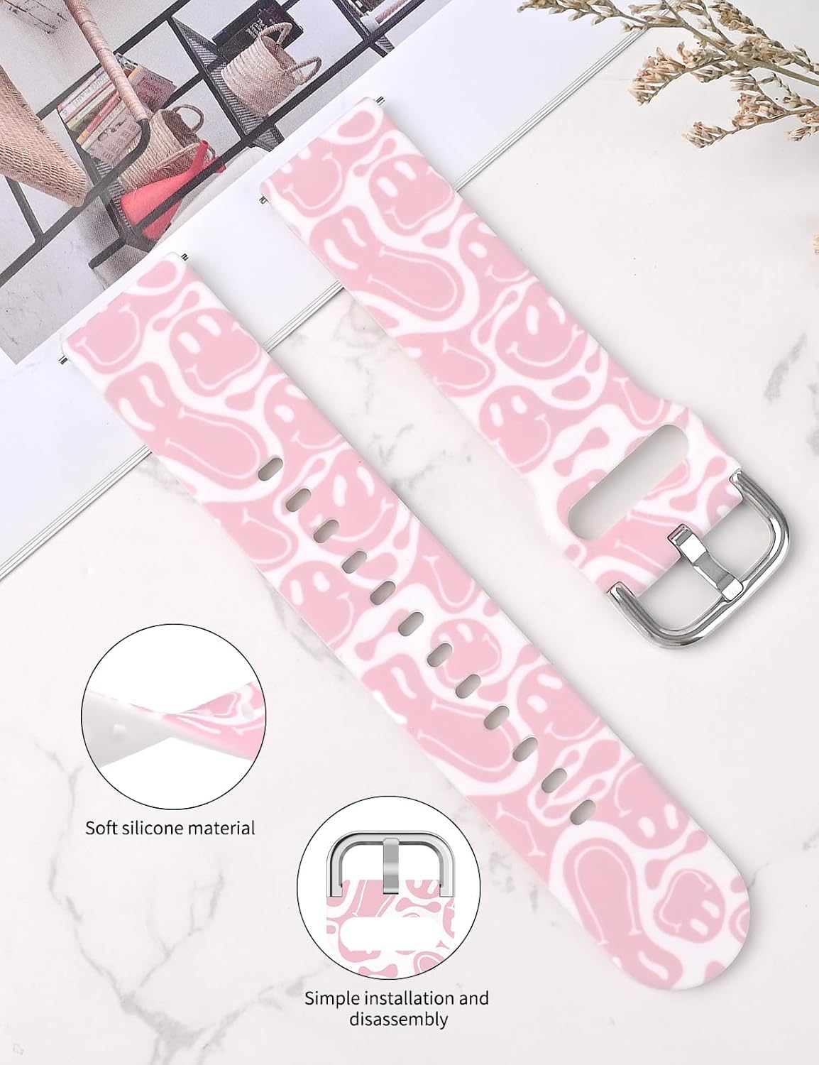Thumbnail 2 de Vozehui Leopard Printed Strap for Samsung Galaxy Watch: 20mm Silicone Replacement