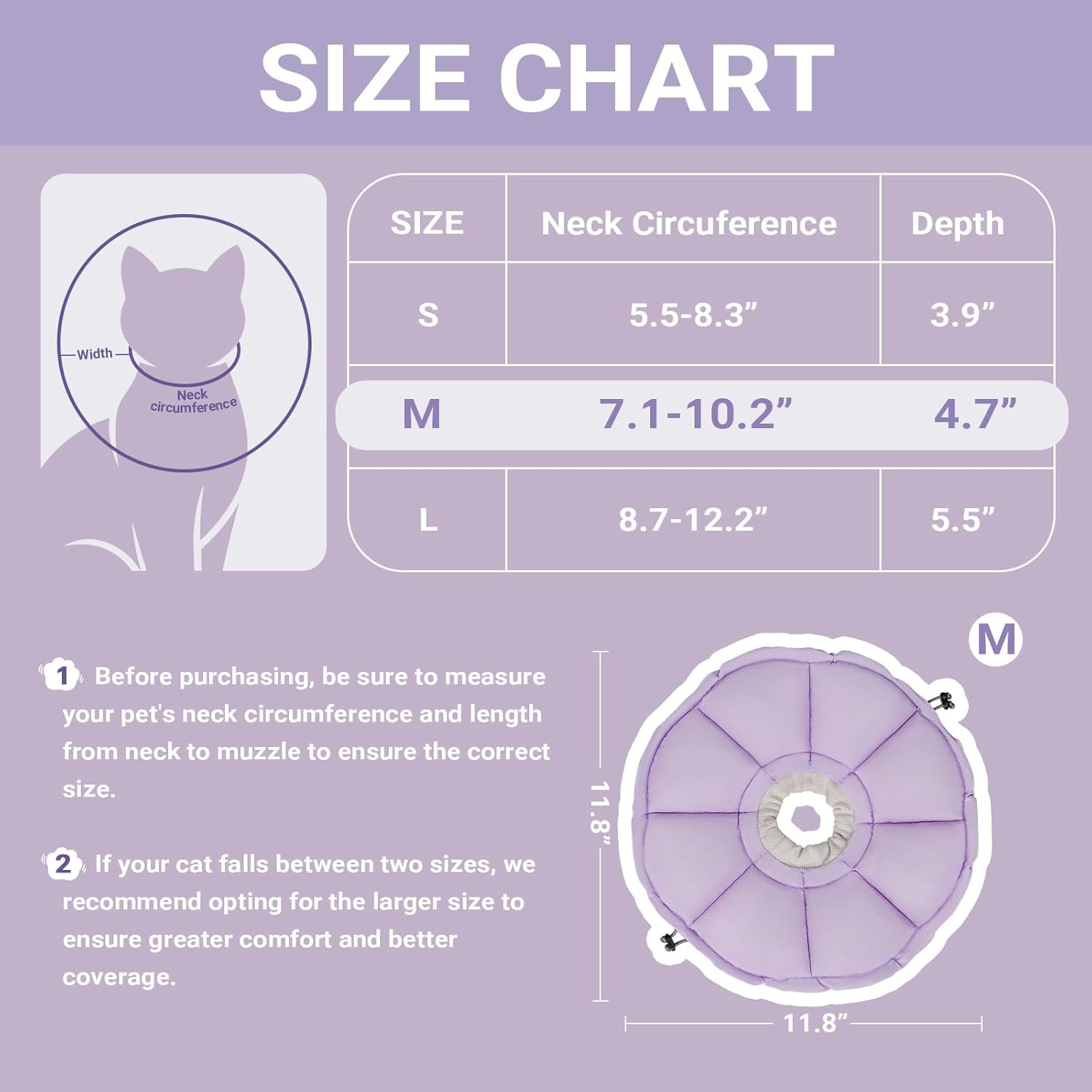 Detalle de Supet Soft Cat Cone Collar: Adjustable, Waterproof Recovery Shield for Cats