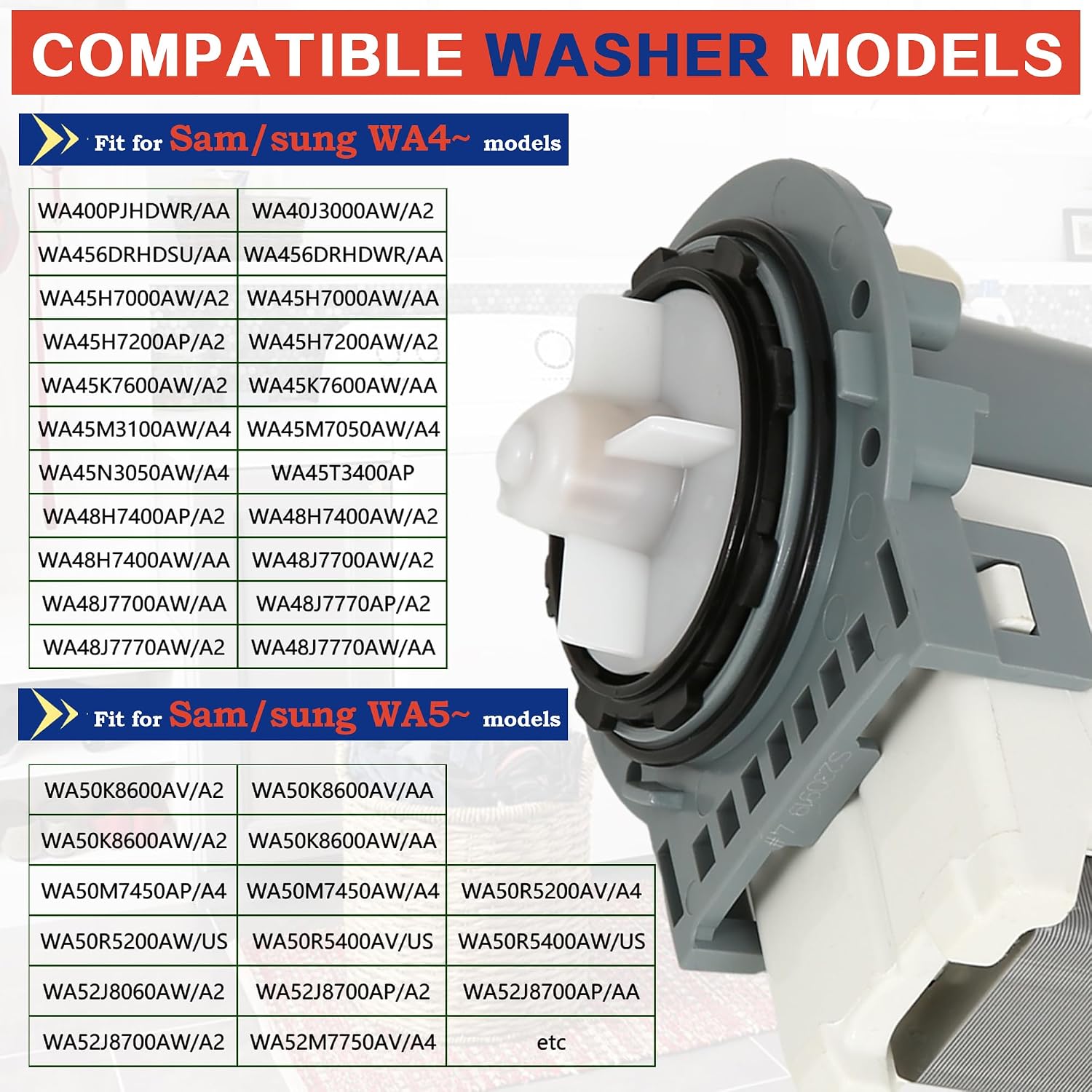 Detalle 2 de Bakaoof DC31-00187A Washer Drain Pump Motor, 120V, 80W