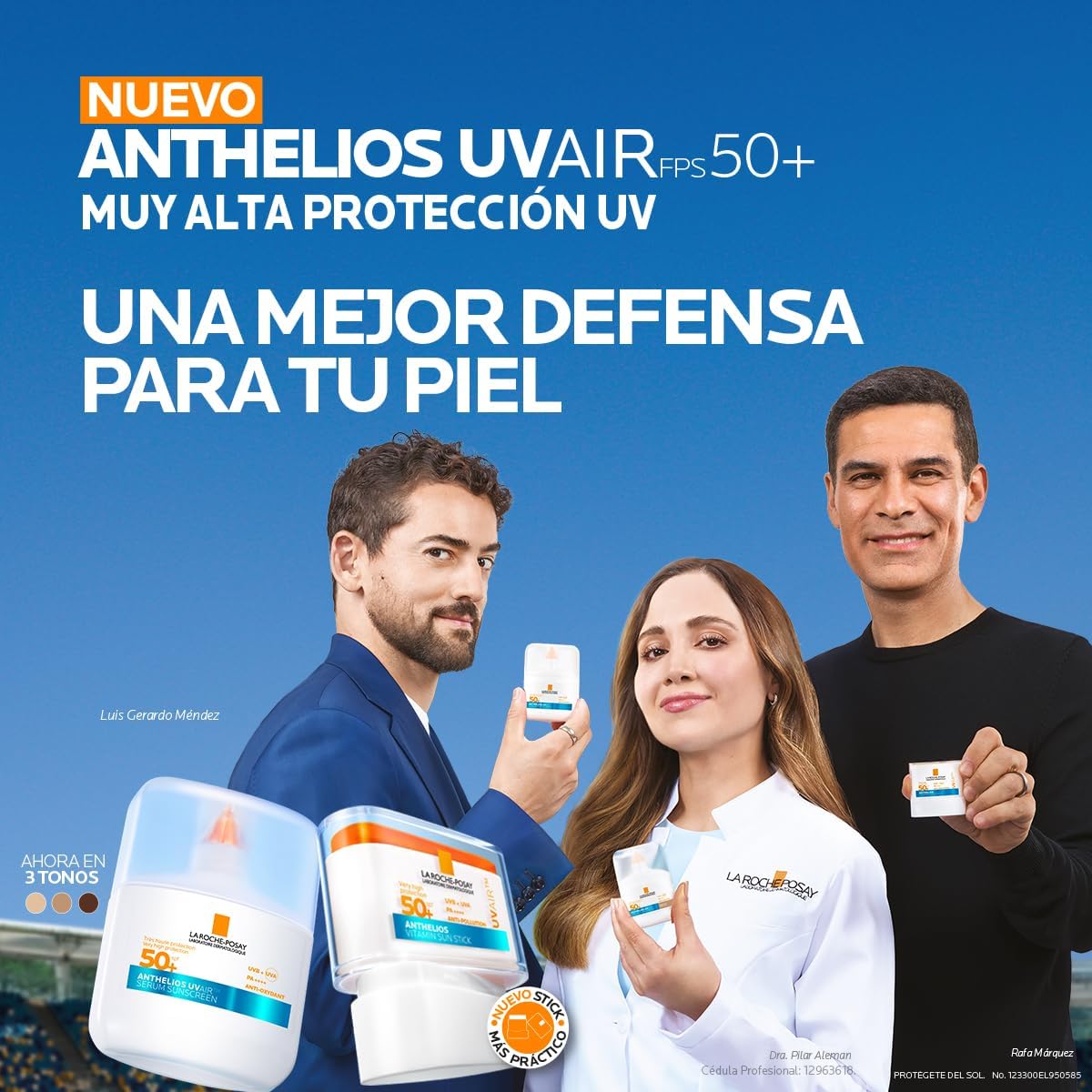 Thumbnail 1 de La Roche-Posay Anthelios UVAIR Serum Sunscreen SPF50+ Light, Tinted Serum Sunscreen with Hyaluronic Acid, Niacinamide & Vitamin E