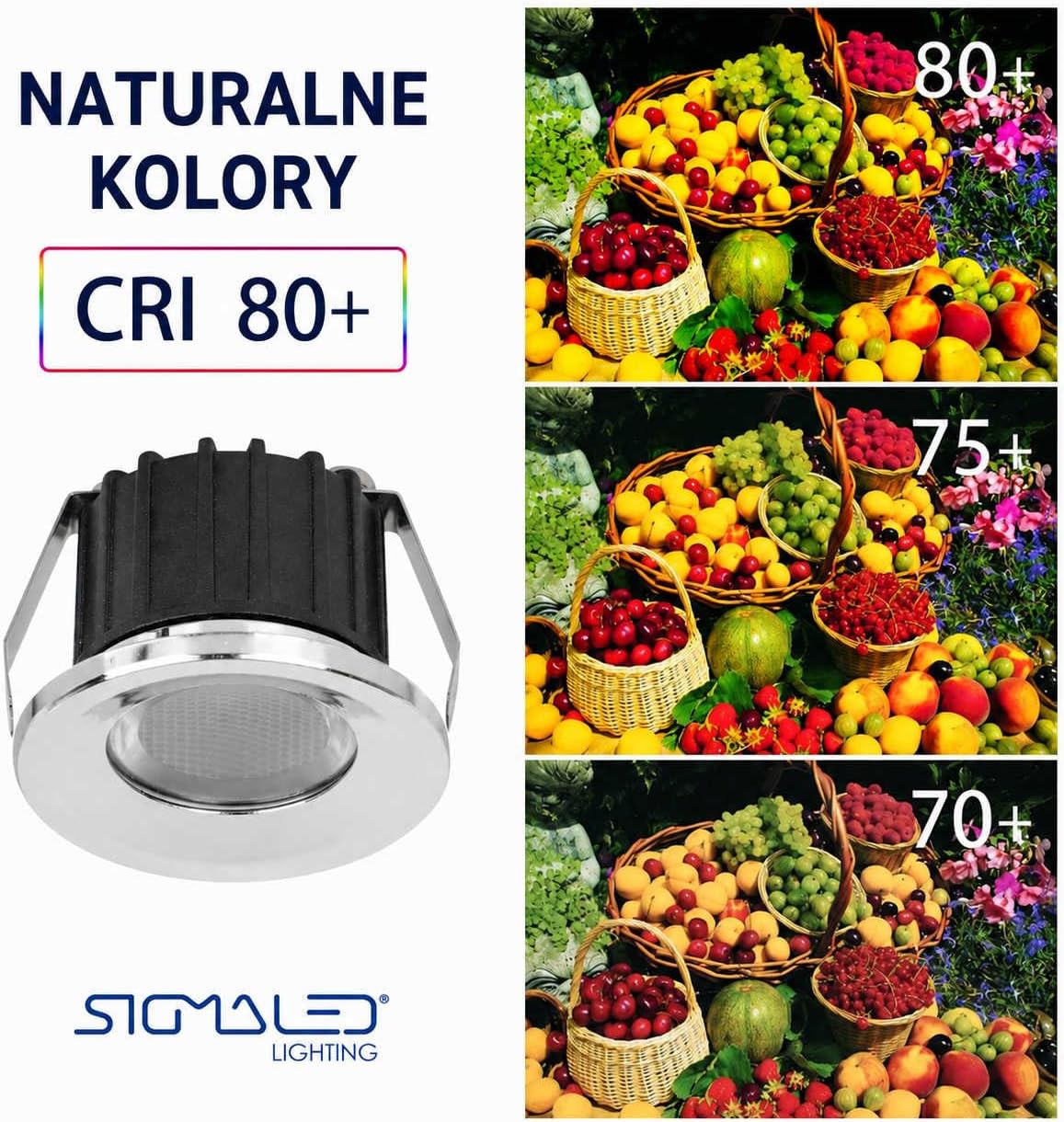 Thumbnail 6 de Sigmaled Lighting mini oczka LED wpuszczane 3 W, 300 lm, 4000 K, IP54 – 10 szt.
