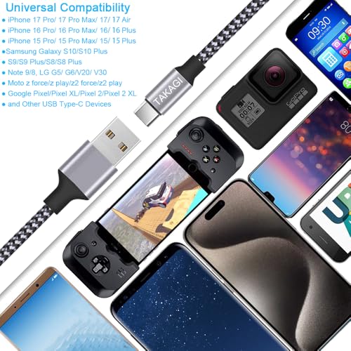 Thumbnail 6 de TAKAGI USB C Cable Fast Charging Nylon Braided 3-Pack (6ft) – A Solid Everyday Type-C Cord