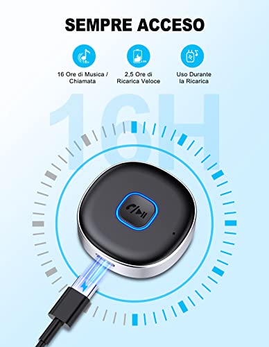Thumbnail 6 de Mohard Ricevitore Bluetooth 5.3, Mini Aux Auto con Jack 3.5mm – Versatilità senza fili per auto e casa