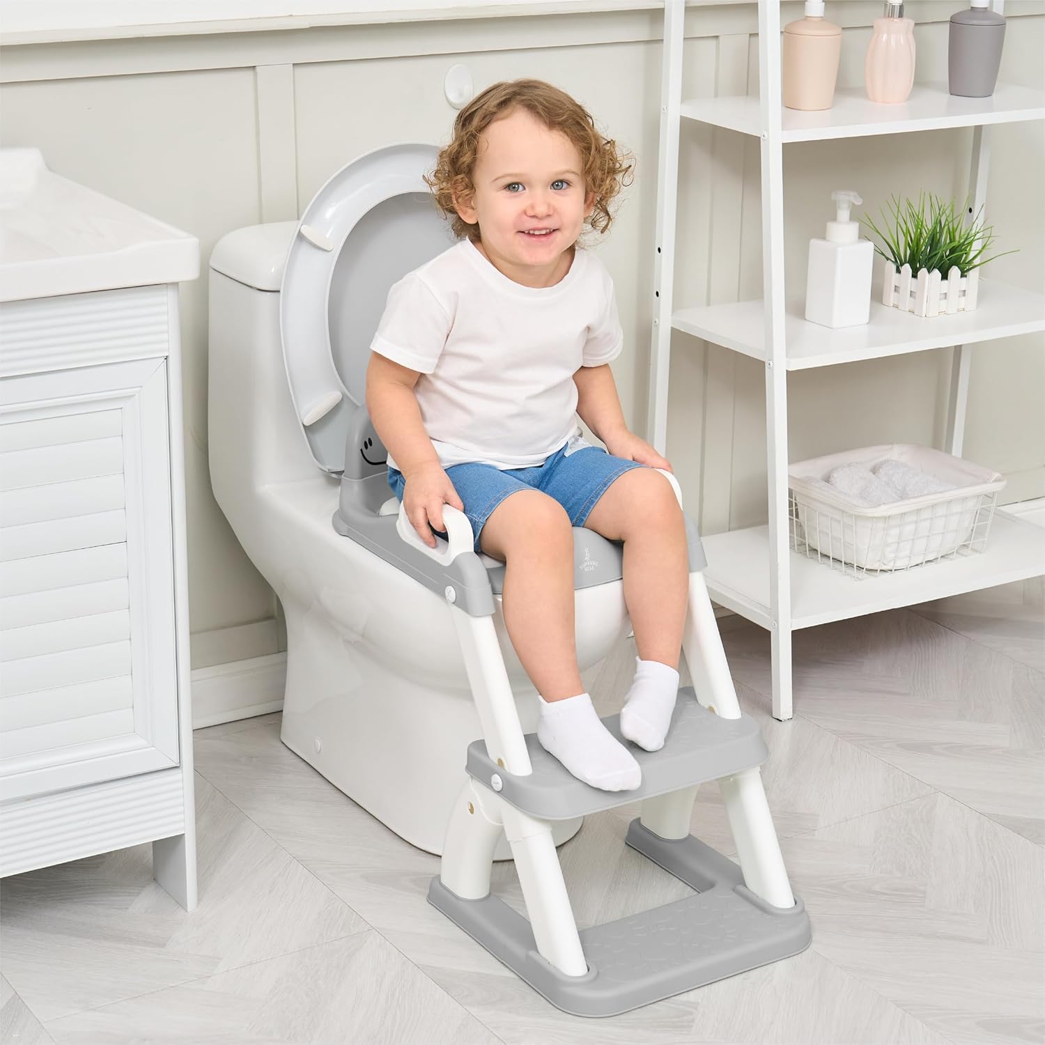 Thumbnail 6 de Réducteur de toilette enfant avec marche pliable – siège WC pour apprentissage de la propreté (garçons et filles)