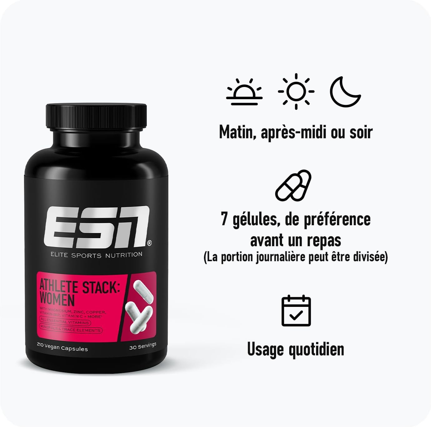 Thumbnail 2 de ESN Athlete Stack Women Parent — complément végétalien tout-en-un pour sportives