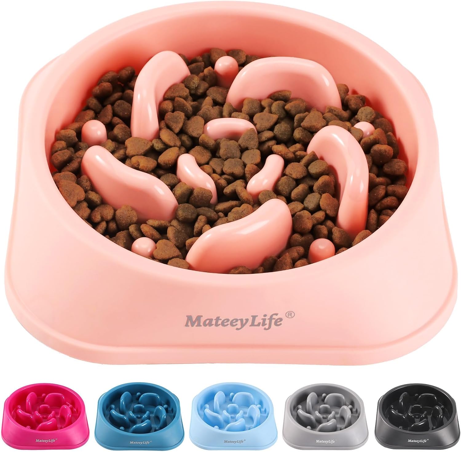 Detalle de Mateeylife Hundenapf Slow Feeder für 2 Tassen