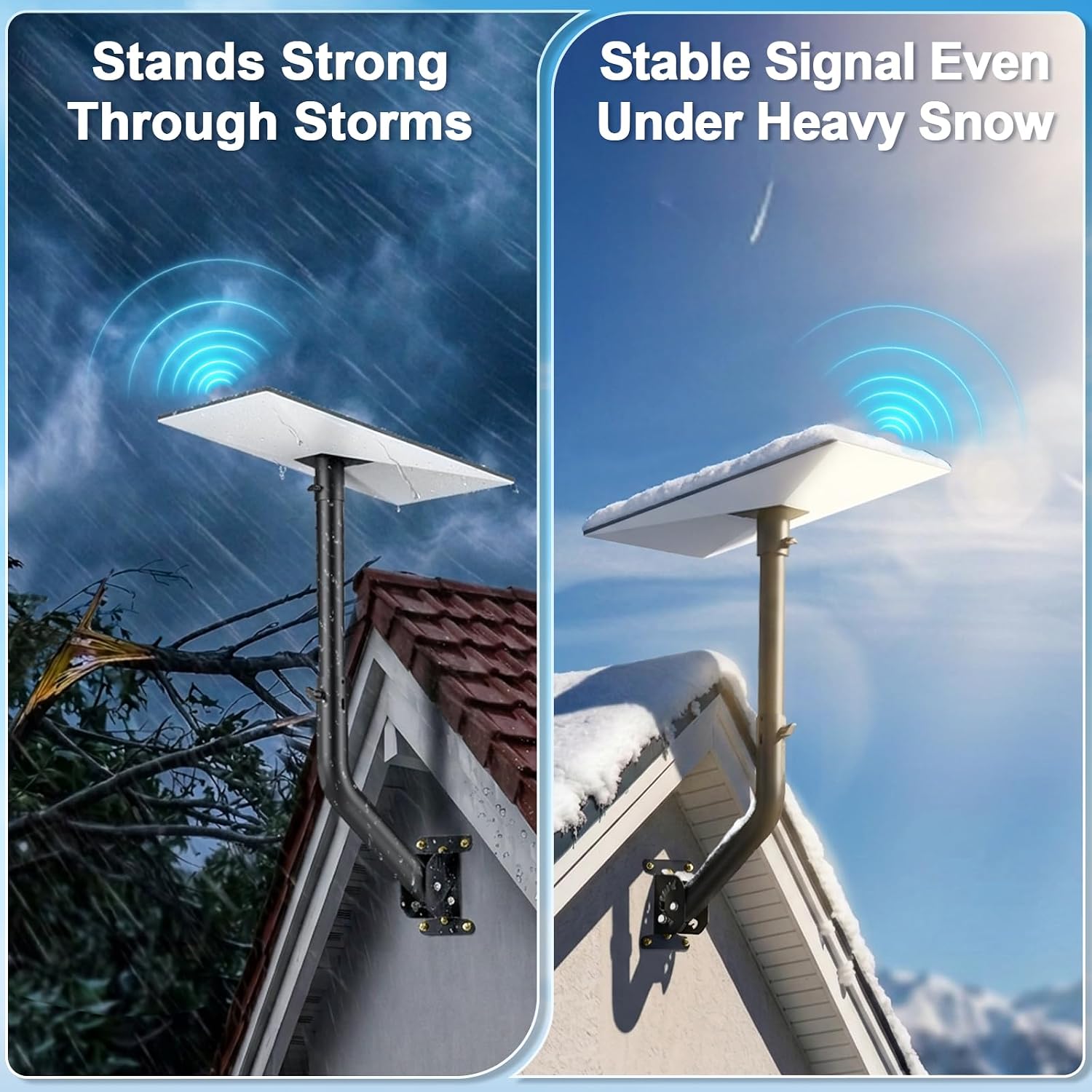 Detalle de Starlink Mount with Extension-Adjust Angle Without Disassembly | Gen 3 Roof/Wall Mount (Black)