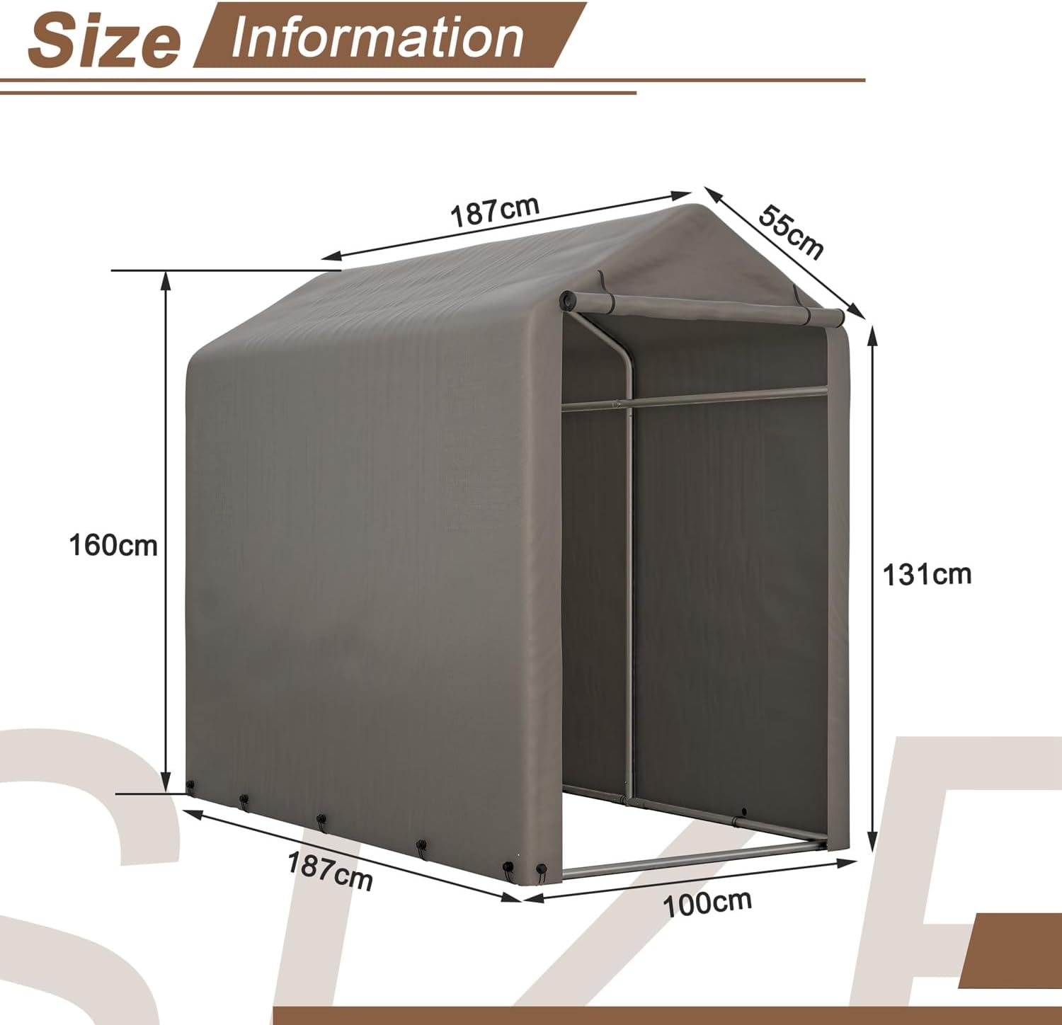 Detalle 2 de Birchtree 1.8m x 1m Garden Bike Shelter