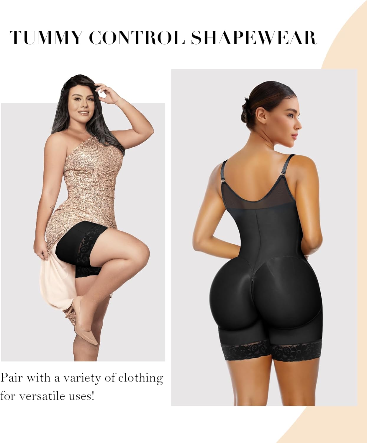 Thumbnail 6 de YIANNA Colombian Postpartum Tummy Control Shapewear Body Shaper with Zipper Crotch
