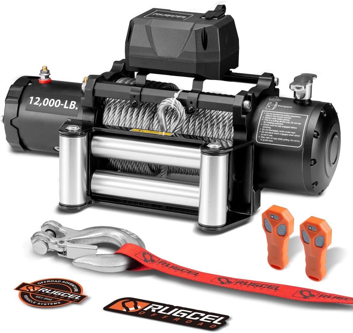 Detalle de RUGCEL WINCH 12000lb Waterproof Electric Winch 12V ๐