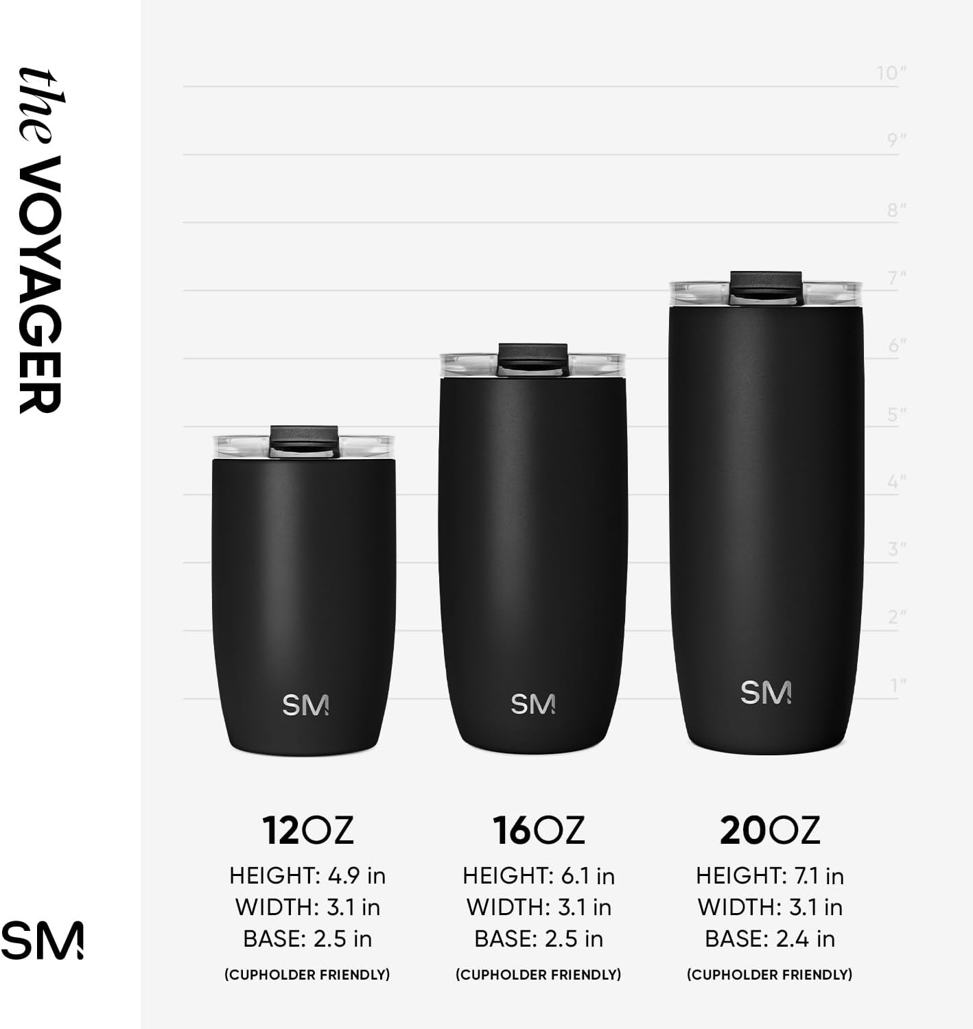 Thumbnail 6 de Simple Modern Voyager 16oz Tumbler with Flip Lid: Insulated Travel Coffee Mug