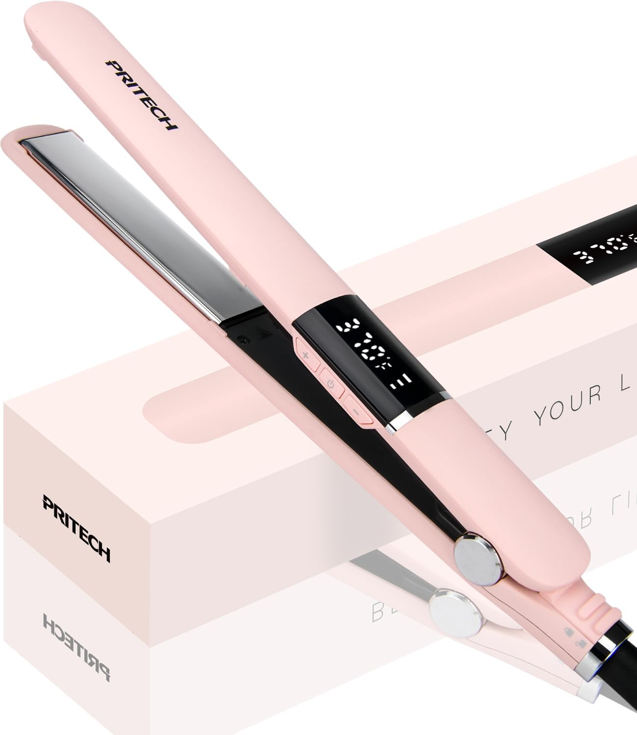 Detalle de Titanium Hair Straightener with Floating Plates 230℃, 60min Auto Shut-Off
