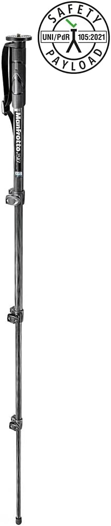 Detalle de Manfrotto MM290C4 Monopiede in Carbonio 4 Sezioni: leggerezza, stabilità e versatilità