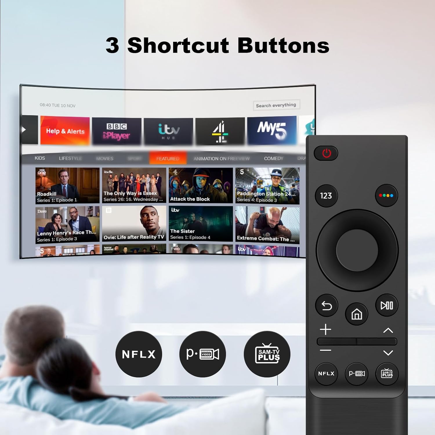 Thumbnail 4 de Télécommande de remplacement BN59-01358B Wowfast pour TV Samsung Smart (Netflix & Prime Video)