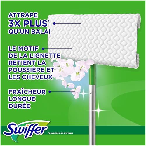 Detalle de Swiffer Kit Balai Attrape-Poussière avec 8 lingettes et 3 lingettes humides