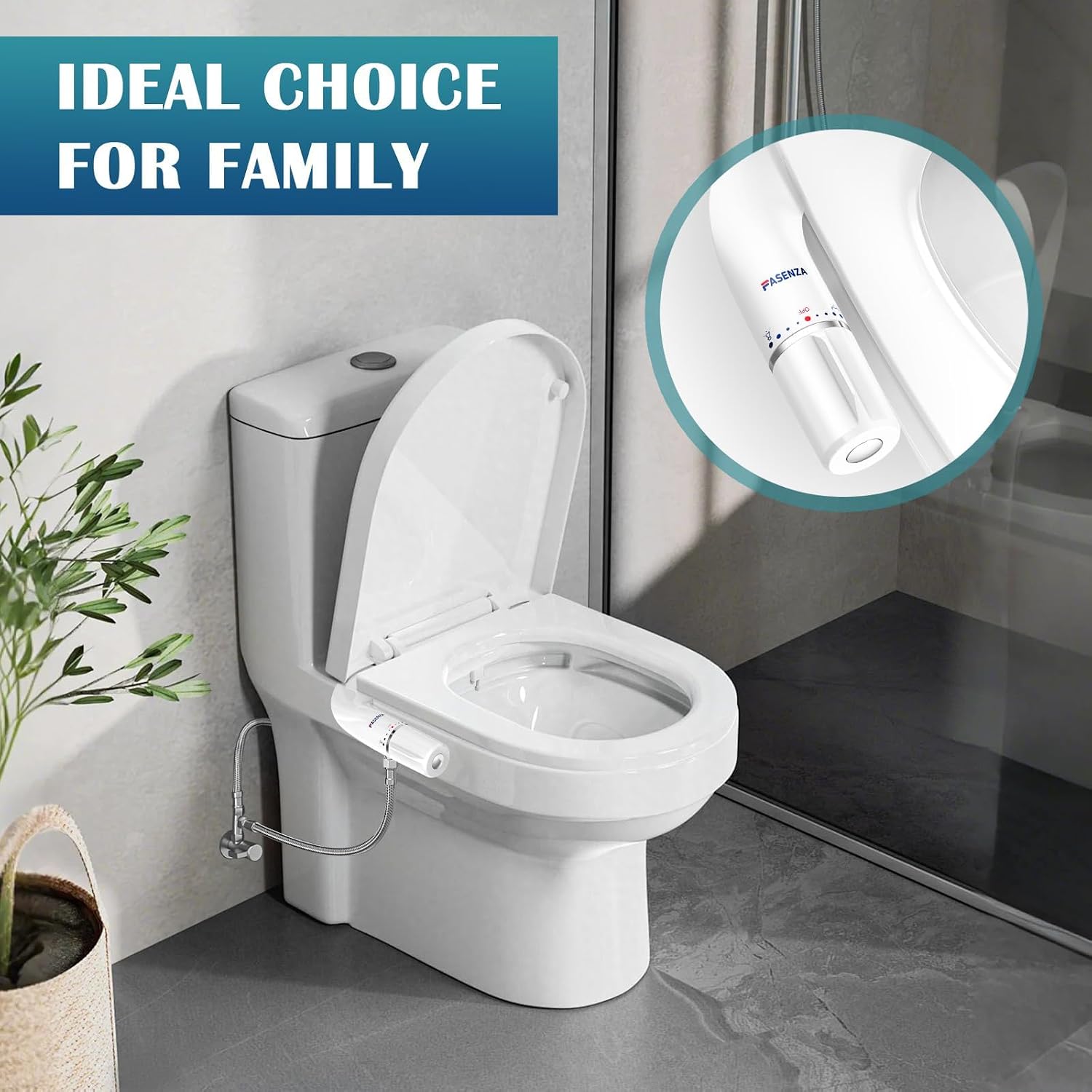 Thumbnail 1 de FASENZA FASENZA-W-1P Non-Electric Bidet Attachment with Dual Nozzles