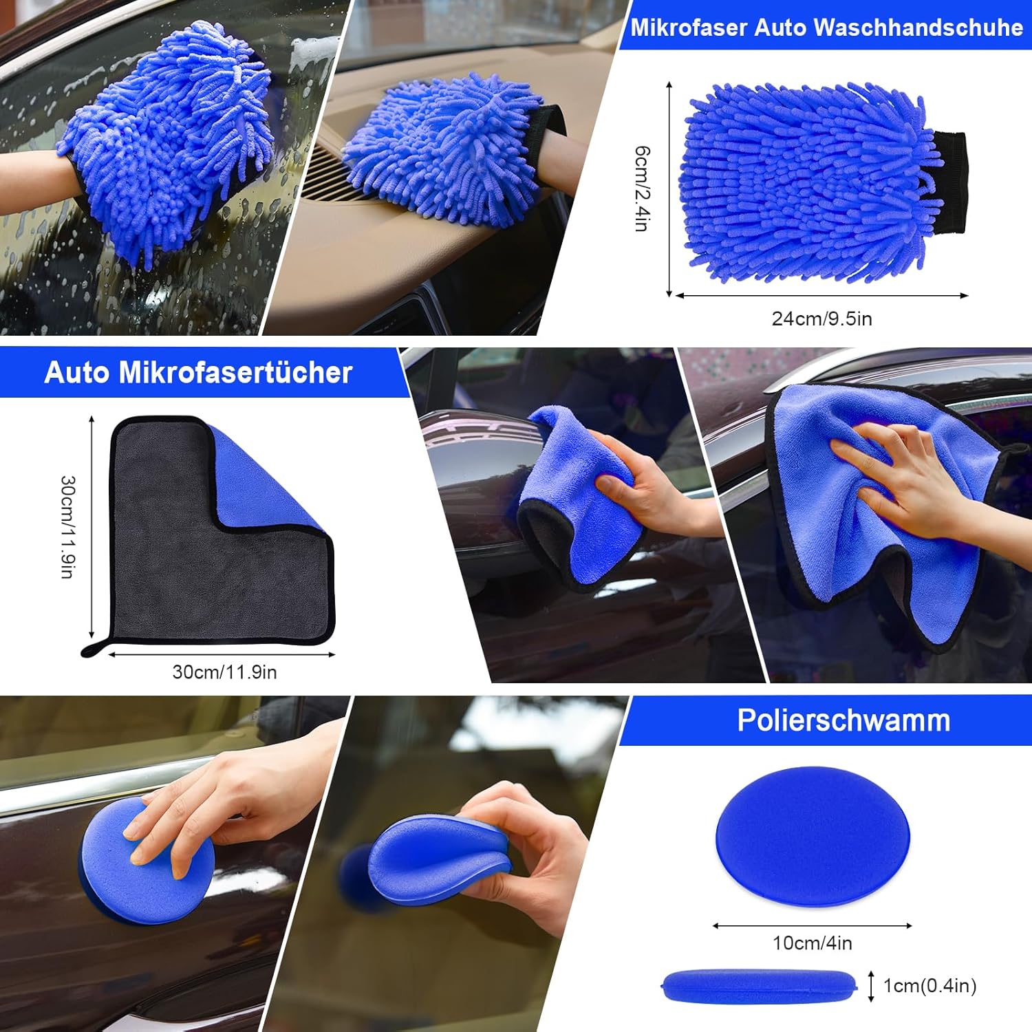 Thumbnail 3 de Herrfilk Auto Reinigungsset (20-teilig) für Innenraum & Außen – Detailpinsel, Bohrbürsten, Mikrofasertücher und mehr