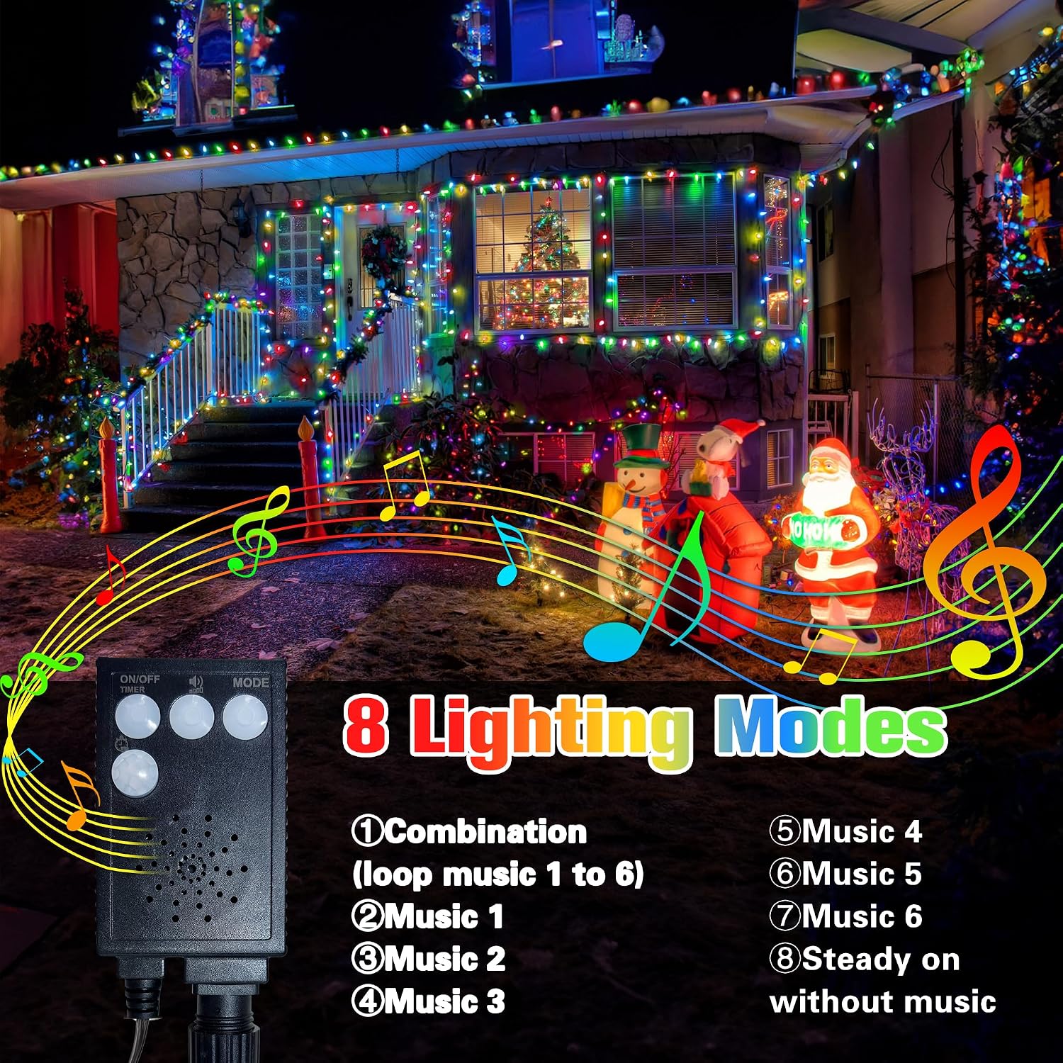Detalle de Toodour Christmas String Lights 82 ft