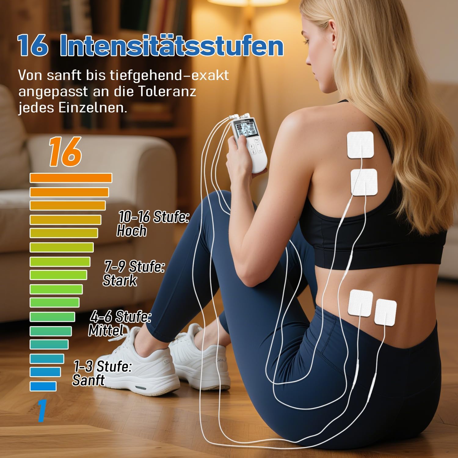 Thumbnail 5 de GHTENS TENS Gerät Schmerztherapie 5‑in‑1 mit 80 Programmen