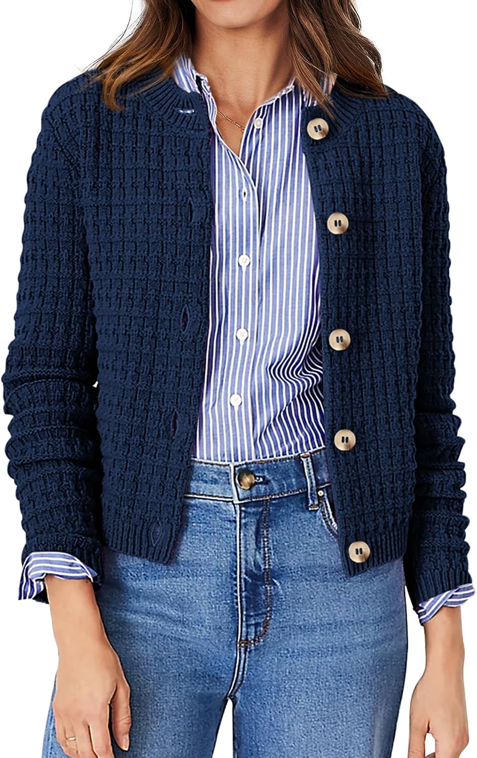 Detalle de PRETTYGARDEN Knit Cardigan Sweater S