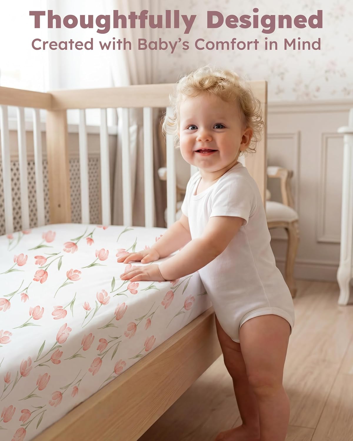 Detalle de Nyessmee Fitted Crib Sheets 52 x 28 Inches