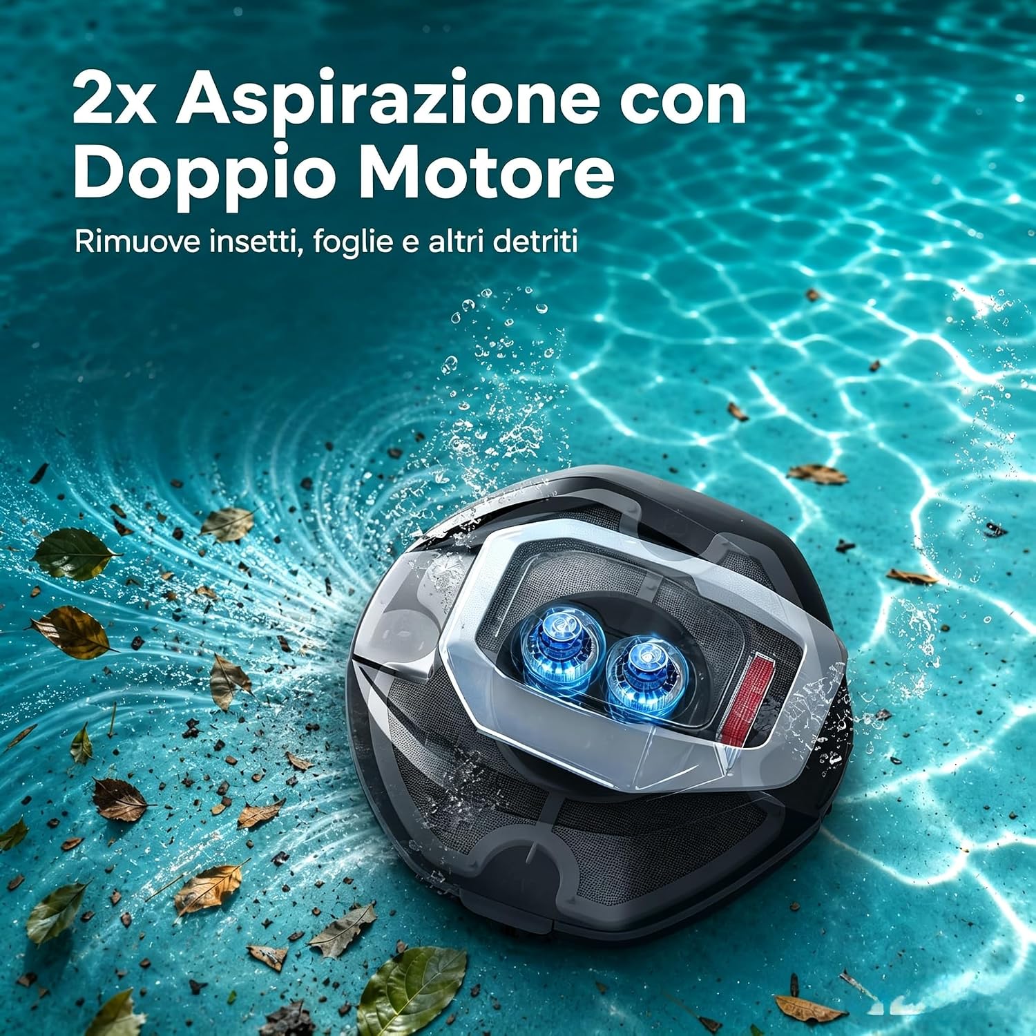 Thumbnail 1 de Pooleco 10: Robot piscina fuori terra senza fili, doppio motore e 90 minuti di autonomia