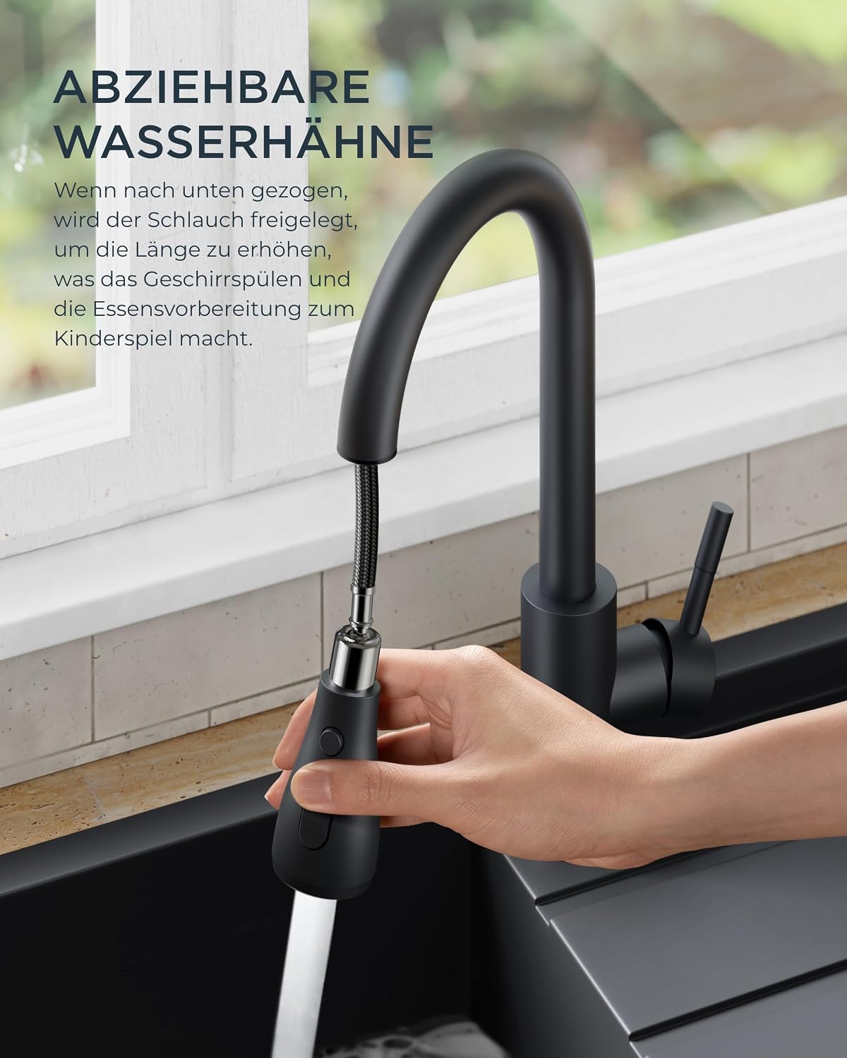 Detalle 2 de FORIOUS Wasserhahn Küche 38,5 cm