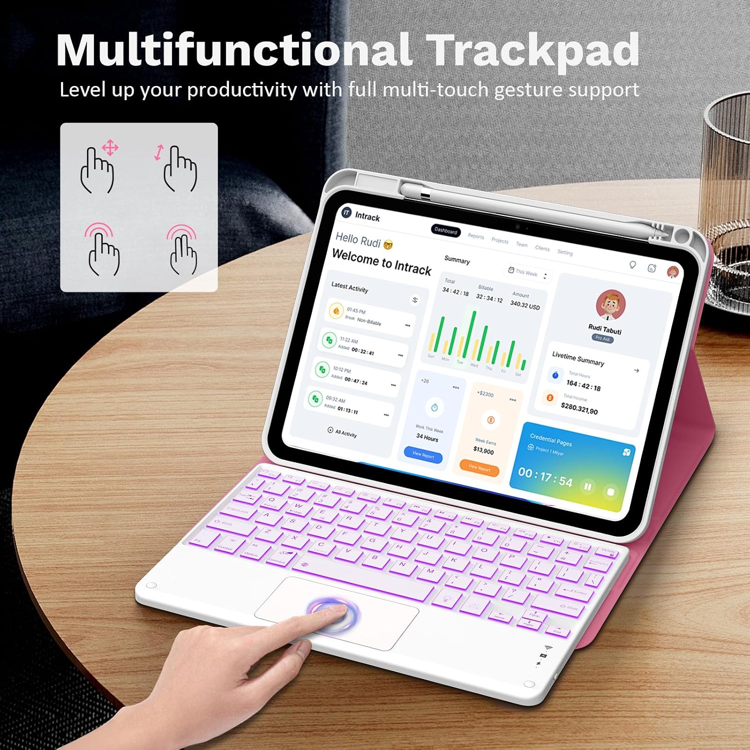 Detalle de MoKo iPad Keyboard Case for 11-Inch iPad