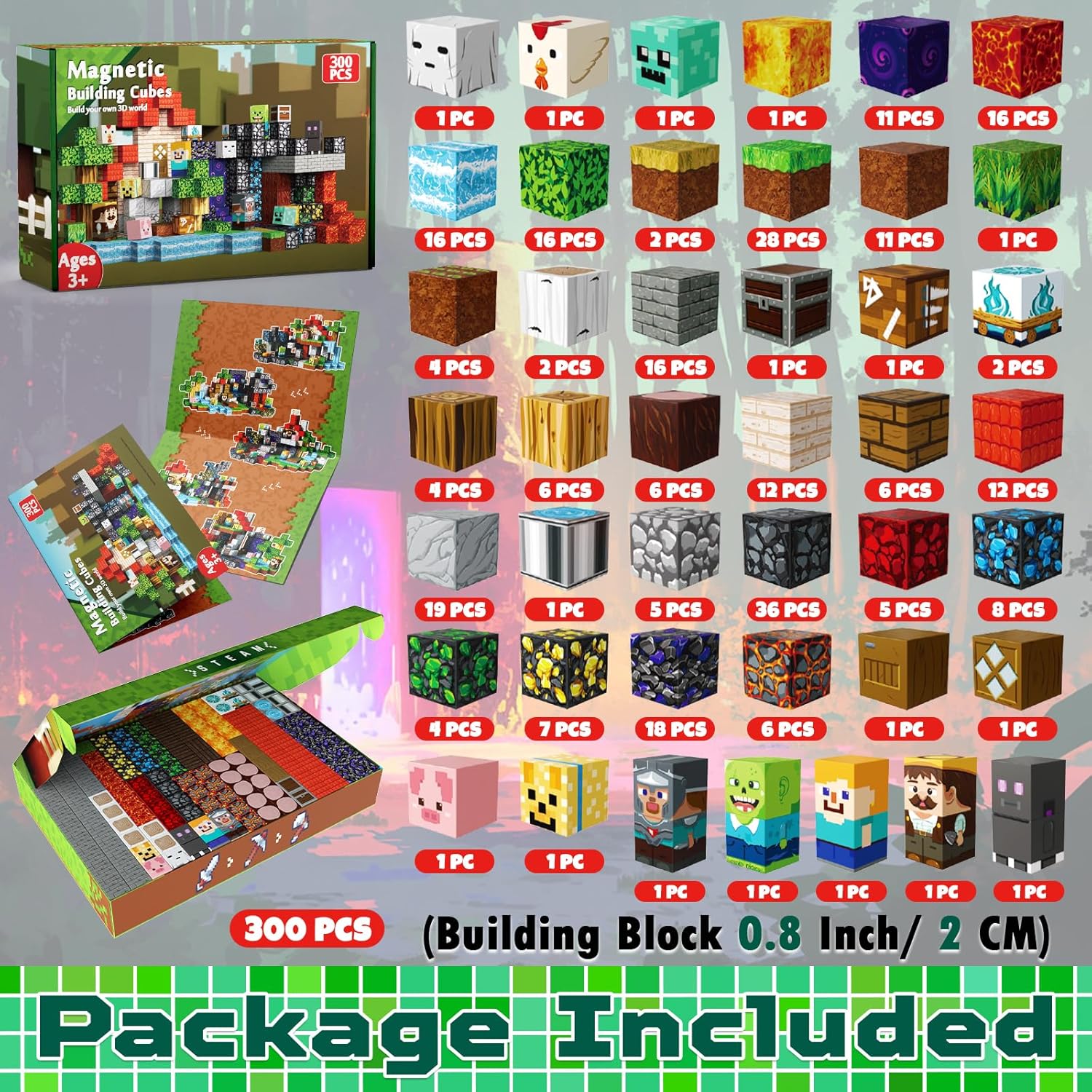 Thumbnail 1 de GraceDuck 300 Magnetic Blocks 🧩