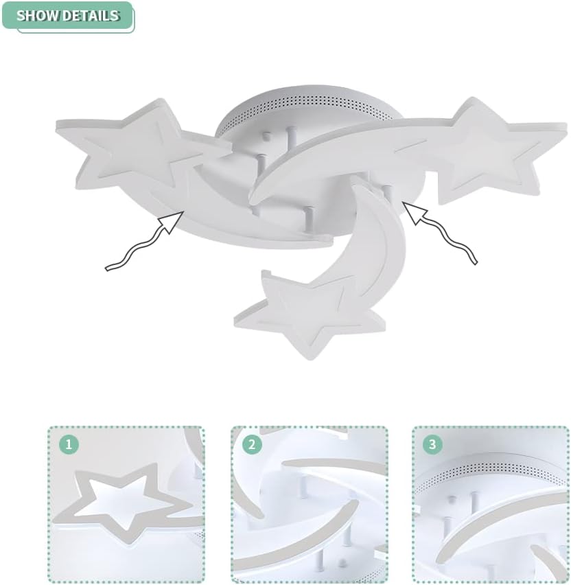Detalle 1 de Goeco Lampadario cameretta Plafoniera LED 40W 54cm