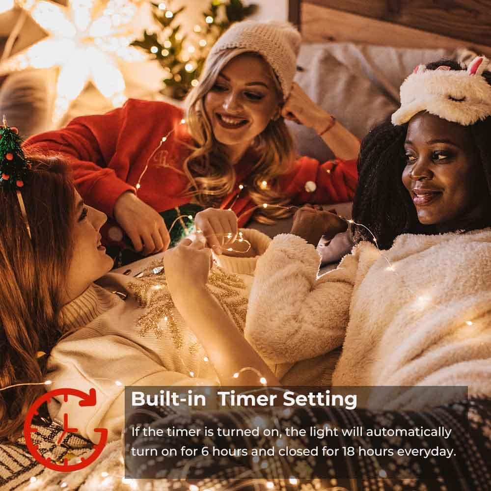 Detalle 1 de FULEN 33ft Fairy Lights, 100 Warm White LEDs, USB Powered