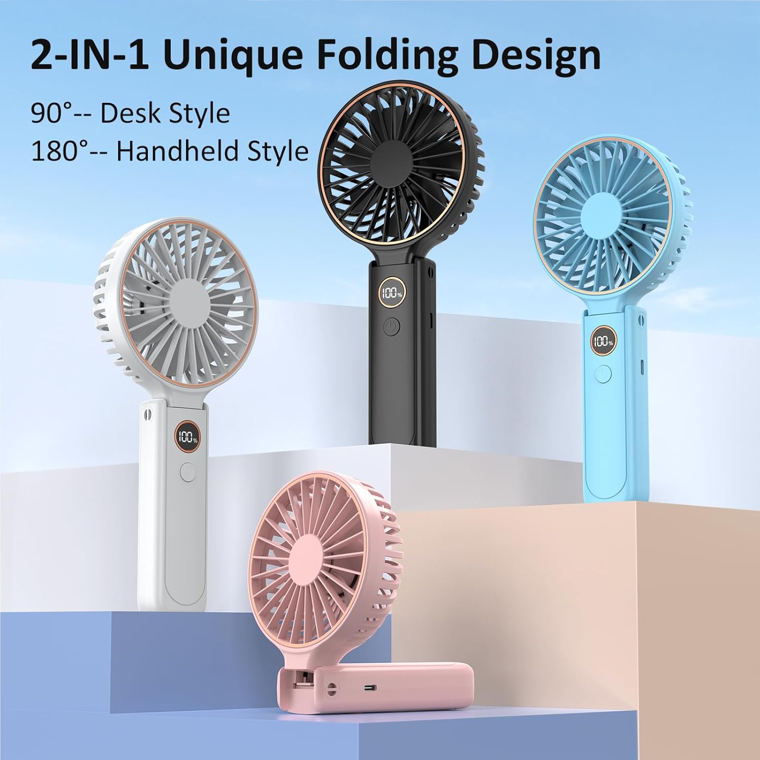 Thumbnail 1 de Rintea Hand Held Fan review: compact 7-blade, 6-speed rechargeable handheld fan
